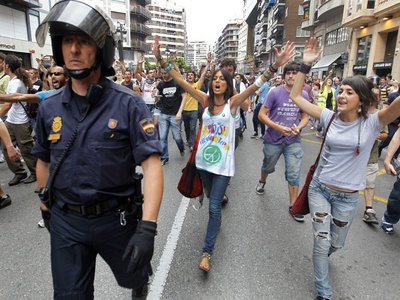 FOTOGALERIA: Apoyo a Bercelona en Valencia