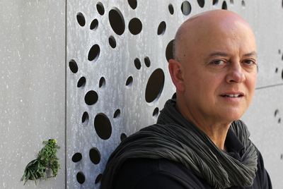 Odón Elorza, alcalde en funciones de San Sebastián, ayer en el Museo de San Telmo.