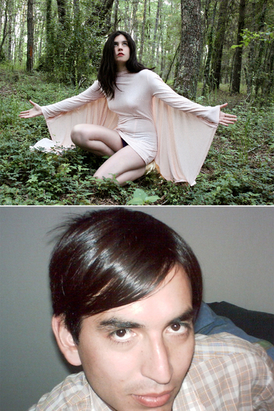 Arriba, la cantante pop Javiera Mena. Abajo, el escritor Carlos Labbé.