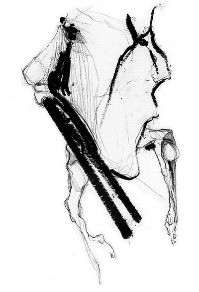 Dibujo del artista italiano Francesco Bartoli de la serie  El escondite .