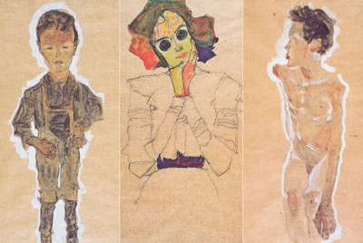  Joven proletario, Chica con gafas de sol  y  Joven desnudo:  tres de los cinco dibujos de Egon Schiele que deberán ser devueltos a la heredera de Karl Mayländer.