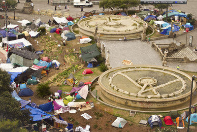 La movilización languidece en la plaza de Catalunya