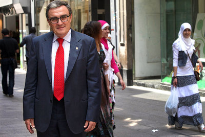 Àngel Ros, en la calle Mayor de Lleida.