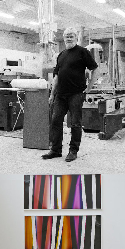 Arriba, un retrato realizado por Beshty para la serie  Retratos Industriales.  Abajo, otra de las obras expuestas en el Centro Dos de Mayo de Móstoles.