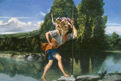  San Cristobal  (h. 1605-1615), de Orazio Gentileschi, perteneciente al Staatliche Museen zu Berlin.