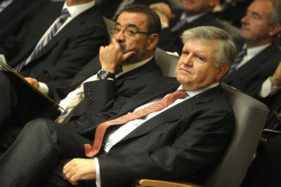 González y Ferrando, en una asamblea de la patronal, en 2009 en Valencia.