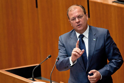José Antonio Monago, en la segunda jornada de investidura en la Asamblea extremeña.