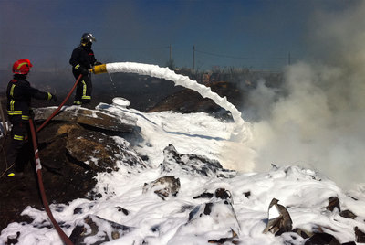 Alarma tras incendiarse una fábrica abandonada