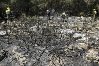 UN RAYO CAUSA UN INCENDIO EN LA SERRA D'IRTA