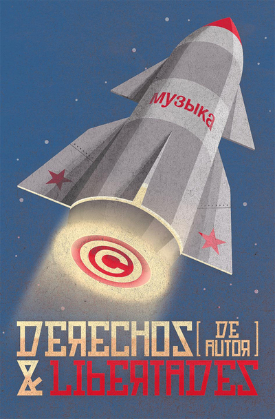  Ilustración inspirada en los carteles del programa espacial de la URSS 