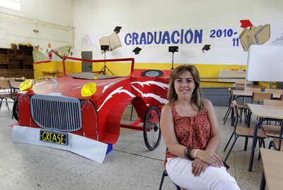 La directora del Méjico, almudeno Armijo, en el comedor del centro.