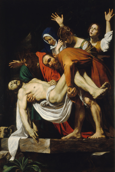  Descendimiento de la Cruz,  de Michelangelo Merisi,  Caravaggio. 