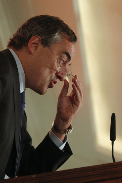 Juan Rosell, en su intervención de ayer.