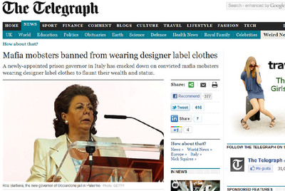 Captura de la fotografía errónea publicada ayer por  The Telegraph. 