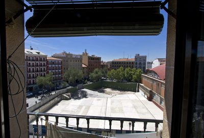 Solar donde se levantaba el polideportivo de La Cebada.