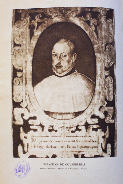 Imagen del  Tesoro de la lengua castellana o española  (1611), de Sebastián de Covarrubias (Toledo, 1539-Cuenca, 1613), tomada en la Biblioteca Nacional.