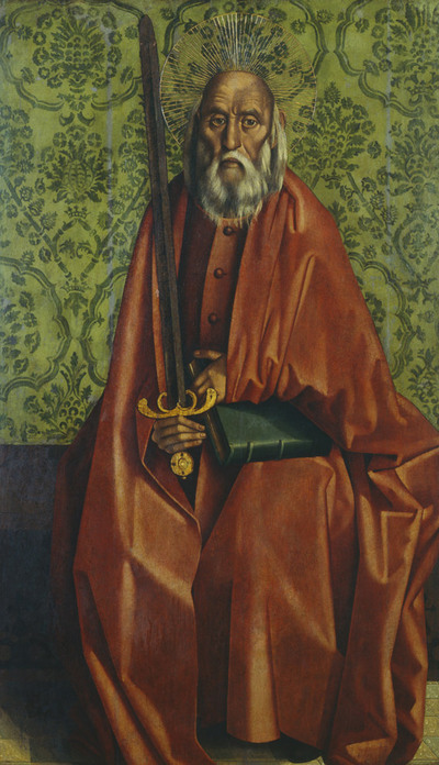  San Pablo  (1470), de Nuno Gonçalves, propiedad del monasterio San Vicente de Fora (Lisboa).