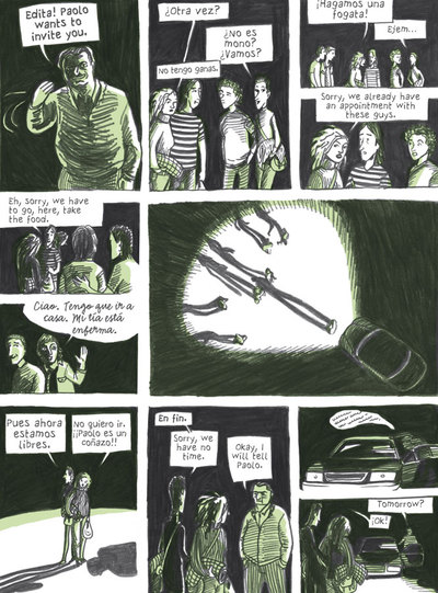 La portada y una página interior del libro  El último día del resto de tu vida. 