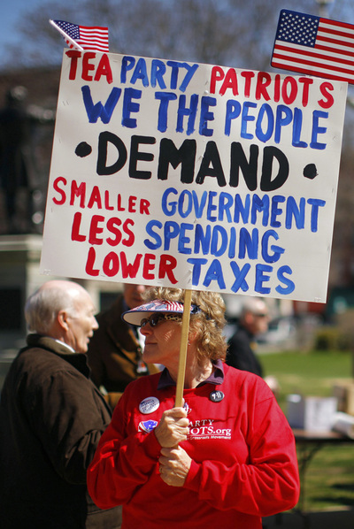 Reunión del Tea Party, en abril en New Hampshire.