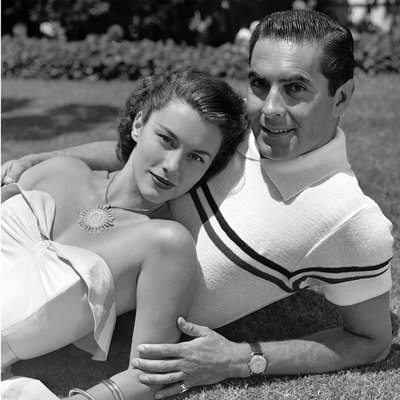 Linda Christian y Tyrone Power en 1948.
