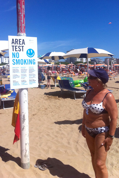 Una playa sin colillas