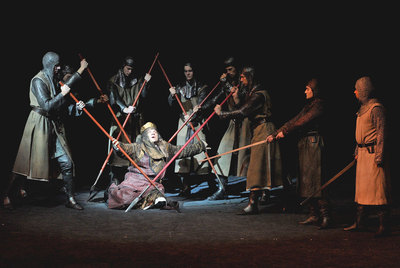 Representación en el festival de Salzburgo de  Macbeth,  en la versión de Riccardo Muti y Peter Stein.