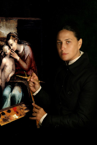 Azúcar en el  Autorretrato  de Sofonisba Anguissola.