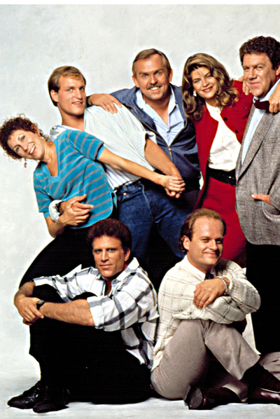 El reparto de las temporadas finales de  Cheers .