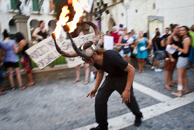 PROTESTA ANTITAURINA EN GANDíA