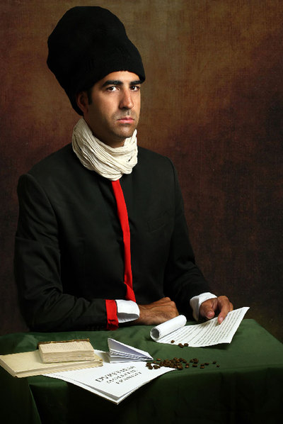 El café en  Retrato de un hombre , de G. B. Moroni.