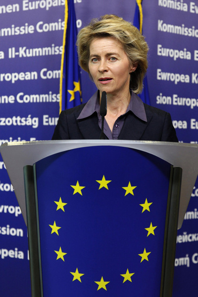 La ministra de Empleo alemana, Ursula von der Leyen, en mayo pasado en Bruselas.