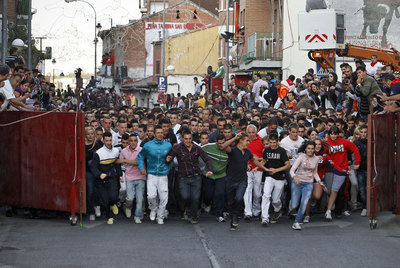 Siete heridos leves en un encierro multitudinario