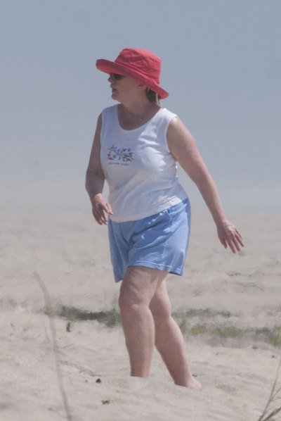 Día de playa para Hillary Clinton