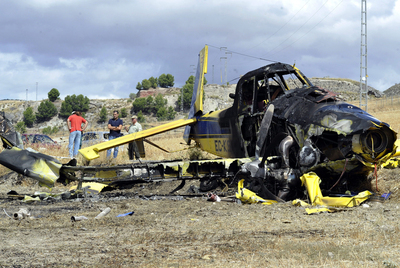 Herido un piloto tras estrellarse un avión del Infoca