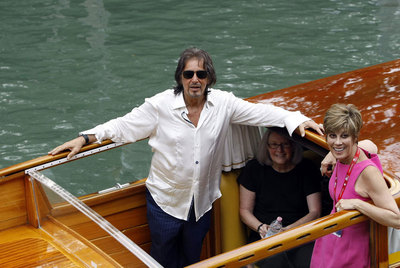 Al Pacino después de la presentación en Venecia de  Wilde Salome .