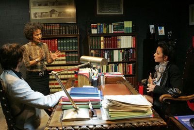 Rodaje de la película  El manipulador manipulado,  de la alicantina Reyes Caballero.