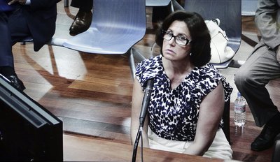 María Rosa Jimeno, mujer del principal acusado del  Caso Malaya , durante su declaración en el juicio que se sigue por esta causa.