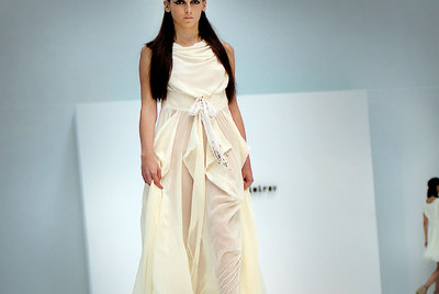 Desfile de Drago Krasimirov, ayer en la Fashion Week de Valencia.