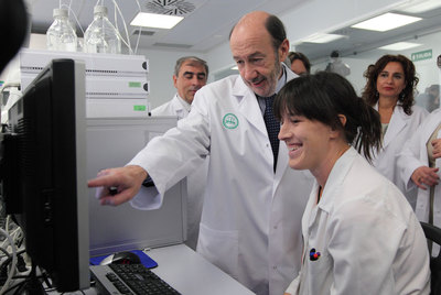 Rubalcaba, en el Parque Tecnológico de Ciencias de la Salud.