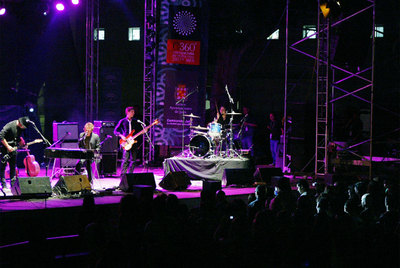 Uno de los grupos concursantes en la edición de 2008 del Lagarto Rock.