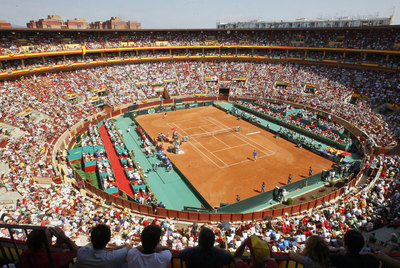 La Copa Davis llena de público la plaza de toros de Córdoba