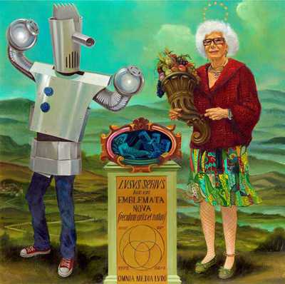 Obra del pintor Gonzalo Rueda incluida en la muestra  Gráfika , que se expone en el Instituto Cervantes.