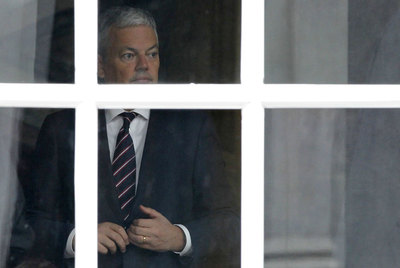 El ministro de Finanzas belga, Didier Reynders, ayer en Bruselas.