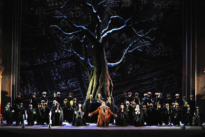 Acto tercero de  Falstaff , representado en el teatro Farnese de Parma.