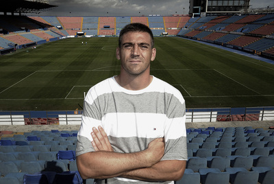 Ballesteros, ayer en el estadio Ciutat de València.