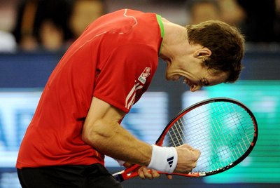 Andy Murray festeja su victoria sobre David Ferrer.