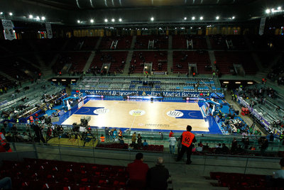 Vista de la Caja Mágica antes de un partido de la Euroliga de la pasada temporada.