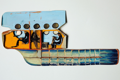  Volnovik  (1935), maqueta móvil de Piotr Mitúrich, de la exposición  Caballería Roja,  en La Casa Encendida de Madrid.