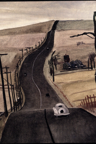  En la carretera a Mount Vernon  (1934), de Aleksandr Deineka (de la exposición de la Fundación March).
