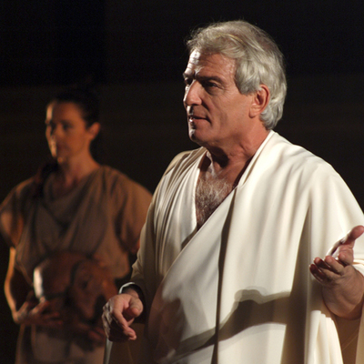 José Sancho, durante una representación de la obra  Memorias de Adriano .